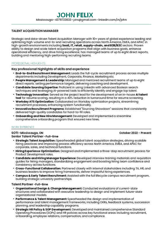 Application Bundle resume template